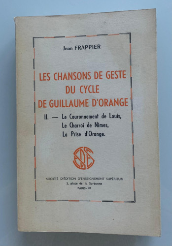 Portada del libro de LES CHANSONS DE GESTE DU CYCLE DE GUILLAUME D'ORANGE