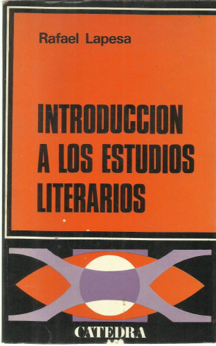 Portada del libro de Introducción a los estudios literarios. 