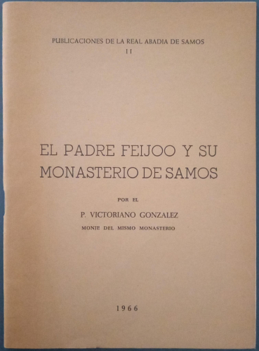 Portada del libro de El padre Feijoo y su monasterio de Samos