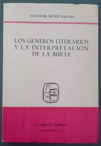 Portada del libro de Los géneros literarios y la interpretación de la biblia