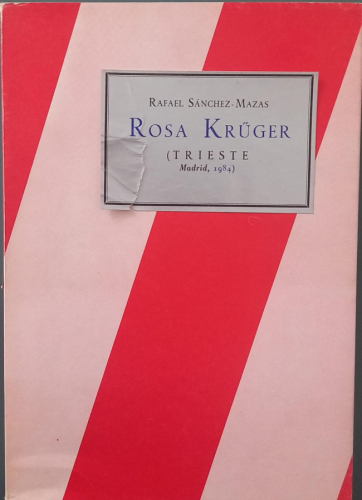 Portada del libro de Rosa Krüger