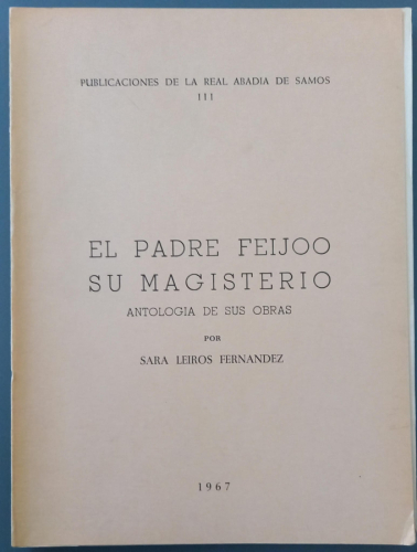 Portada del libro de El padre Feijoo - Su magisterio - Antología de sus obras 