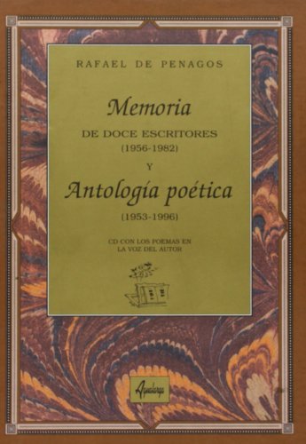 Portada del libro de Memoria de doce escritores (1956-1982) y Antología poética (1953-1996)