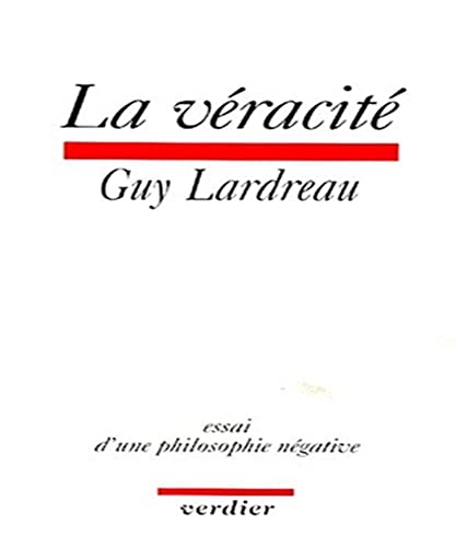 Portada del libro de LA VÉRACITÉ