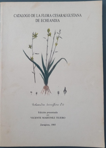Portada del libro de Catálogo de la flora cesaraugustana de Echeandia 