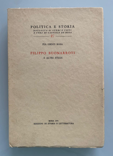 Portada del libro de FILIPPO BUONARROTI