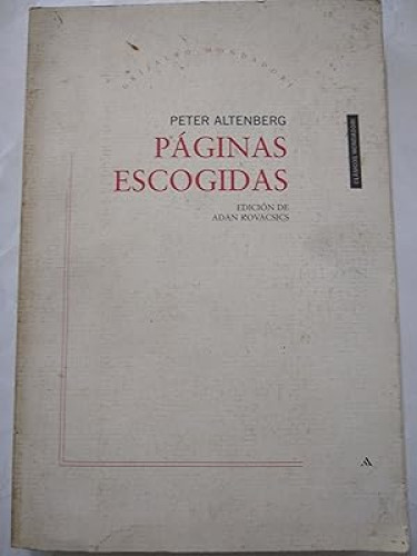 Portada del libro de PÁGINAS ESCOGIDAS