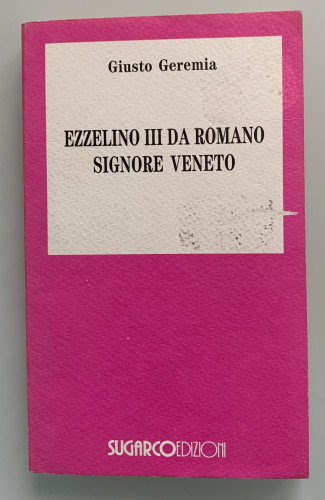 Portada del libro de EZZELINO III DA ROMANO SIGNORE VENETO