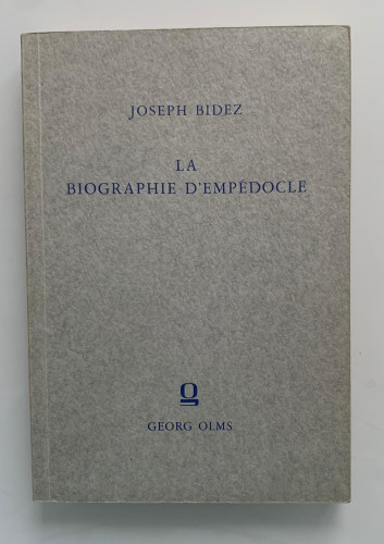 Portada del libro de LA BIOGRAPHIE D'EMPÉDOCLE