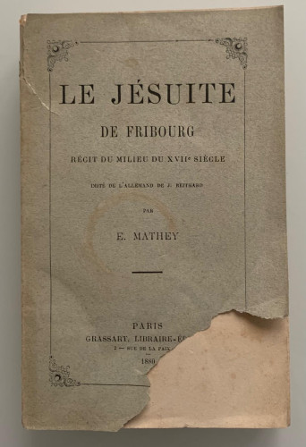 Portada del libro de LE JÉSUITE DE FRIBOURG