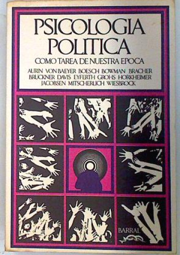 Portada del libro de PSICOLOGÍA POLÍTICA COMO TAREA DE NUESTRA ÉPOCA