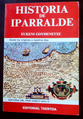 Portada del libro de HISTORIA DE IPARRALDE.  desde los orígenes hasta nuestros dias