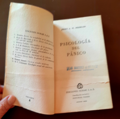 Portada del libro de PSICOLOGÍA DEL PÁNICO