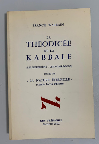 Portada del libro de LA THÉODICÉE DE LA KABBALE