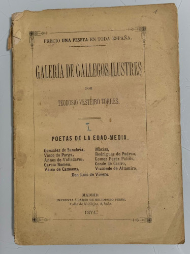 Portada del libro de GALERÍA DE GALLEGOS ILUSTRES