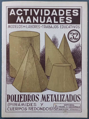 Portada del libro de Actividades manuales - Poliedros metalizados (Pirámides y cuerpos redondos)
