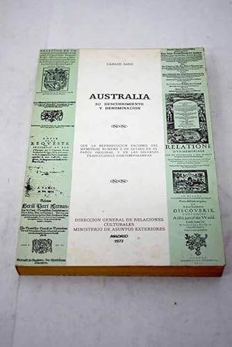 Portada del libro de AUSTRALIA, SU DESCUBRIMIENTO Y DENOMINACIÓN