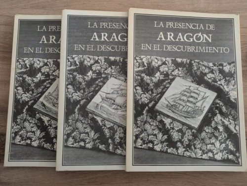 Portada del libro de La presencia de Aragón en el descubrimiento (3 tomos)