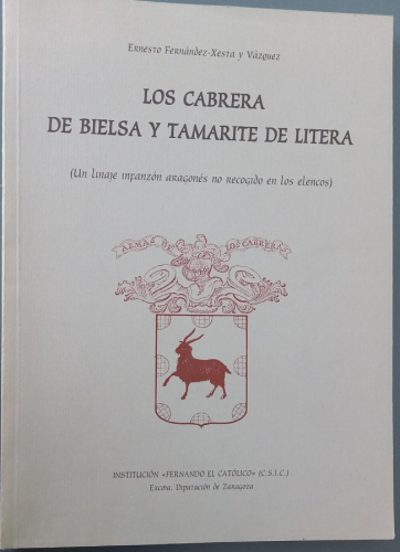 Portada del libro de CABRERA DE BIELSA Y TAMARITE DE LITERA