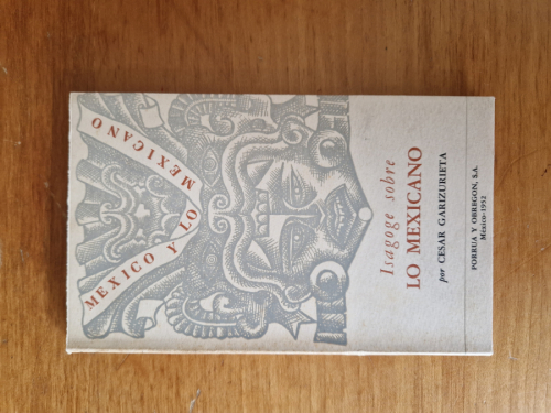 Portada del libro de Isagoge sobre lo mexicano. México y lo mexicano.