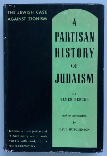 Portada del libro de A PARTISAN HISTORY OF JUDAISM