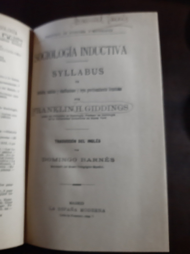 Portada del libro de SOCIOLOGÍA INDUCTIVA SYLLABUS