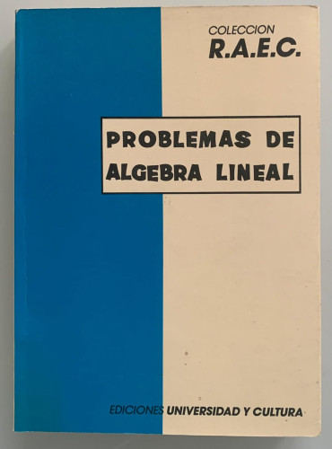 Portada del libro de PROBLEMAS DE ÁLGEBRA LINEAL