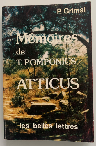 Portada del libro de MÉMOIRES DE T. POMPONIUS ATTICUS