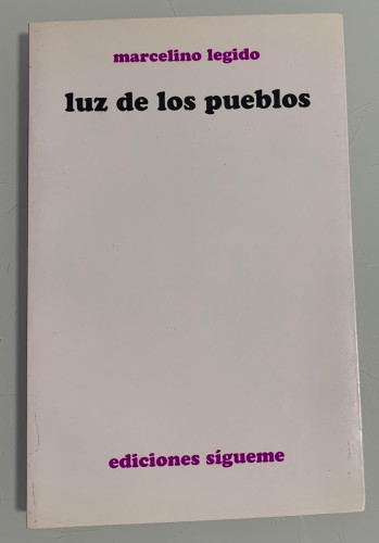 Portada del libro de LUZ DE LOS PUEBLOS