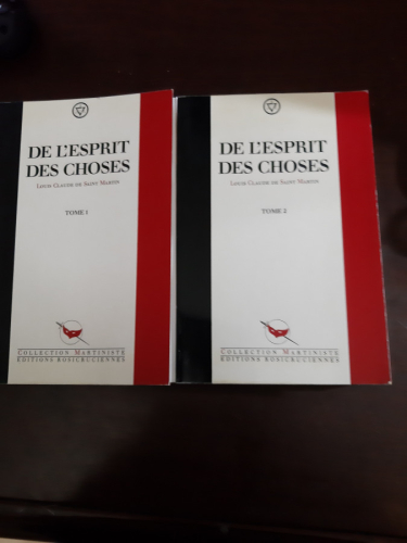 Portada del libro de DE L ESPRIT DES CHOSES. ou coup-d'oeil philosophique sur la nature des êtres et sur l'objet de leur...