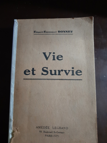 Portada del libro de VIE ET SURVIE