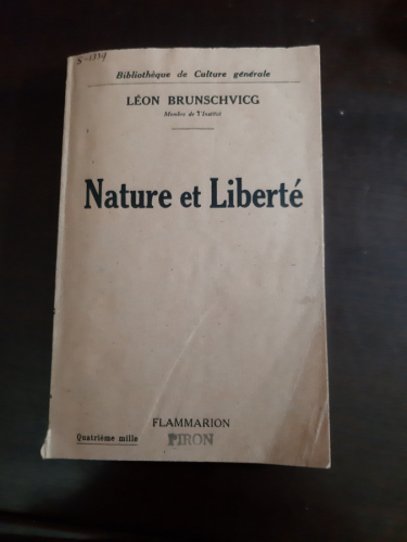 Portada del libro de NATURE ET LIBERTE Bibliothéque de culture générale