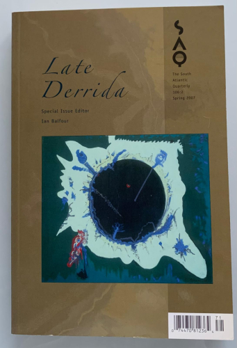 Portada del libro de LATE DERRIDA