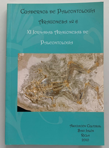 Portada del libro de CUADERNOS DE PALEONTOLOGÍA ARAGONESA. Nº6. XI JORNADAS ARAGONESAS DE PALEONTOLOGÍA