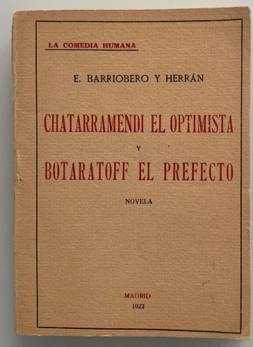 Portada del libro de CHATARRAMENDI EL OPTIMISTA Y BOTARATOFF EL PREFECTO