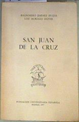 Portada del libro de San Juan de la Cruz