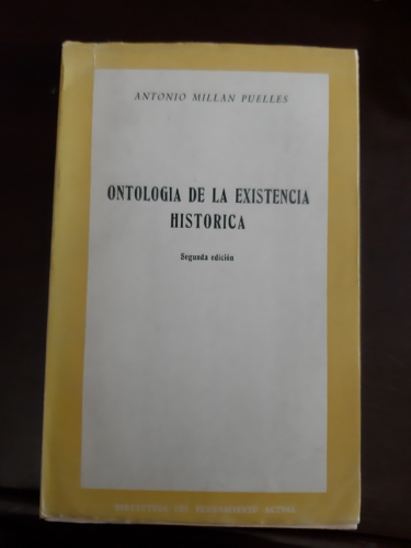 Portada del libro de ONTOLOGÍA DE LA EXISTENCIA HISTÓRICA