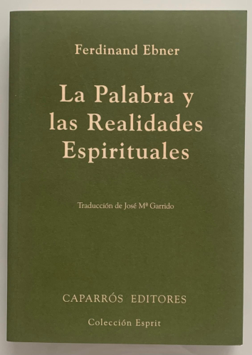 Portada del libro de LA PALABRA Y LAS REALIDADES ESPIRITUALES