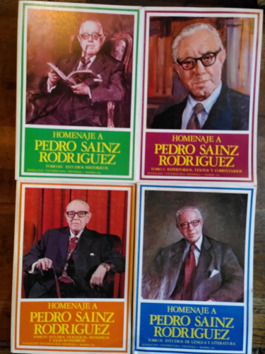 Portada del libro de HOMENAJE A PEDRO SAINZ RODRÍGUEZ (4 tomos)