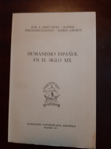 Portada del libro de HUMANISMO ESPAÑOL EN EL SIGLO XIX