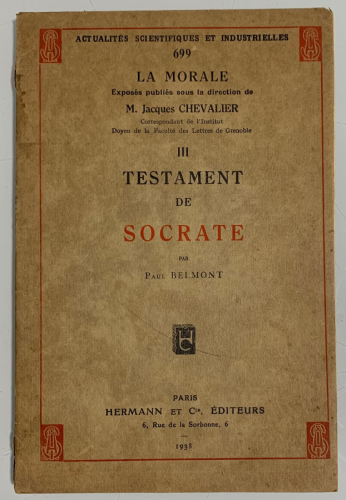 Portada del libro de III TESTAMENT DE SOCRATE