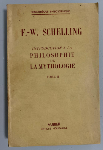 Portada del libro de INTRODUCTION A LA PHILOSOPHIE DE LA MYTHOLOGIE