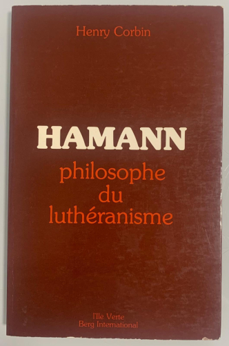 Portada del libro de HAMANN, PHILOSOPHE DU LUTHÉRANISME