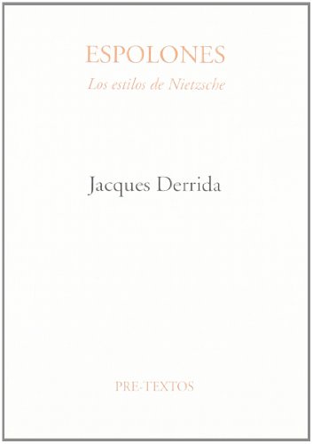 Portada del libro de ESPOLONES 
Los estilos de Nietzsche