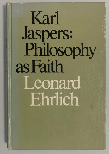 Portada del libro de KARL JASPERS: PHILOSOPHY AS FAITH