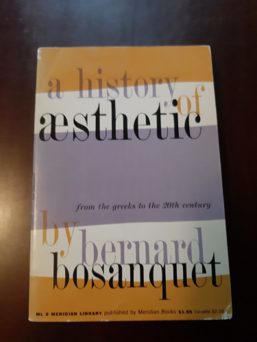 Portada del libro de A history of aesthetic. From the greeks to the 20th century.