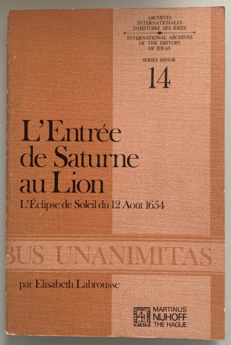 Portada del libro de L'ENTRÉE DE SATURNE AU LION