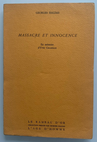 Portada del libro de MASSACRE ET INNOCENCE