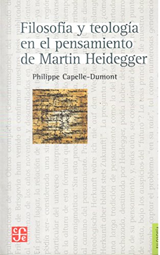 Portada del libro de Filosofía y teología en el pensamiento de Martin Heidegger