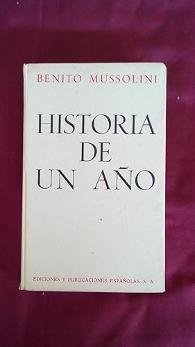 Portada del libro de HISTORIA DE UN AÑO